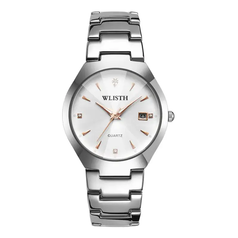 Walis Couple Watches Black Steel Band Waterproof Calendar Business Men's Watch Women's Steel Band Watch Trend Student Watch Wholesale - Image 3