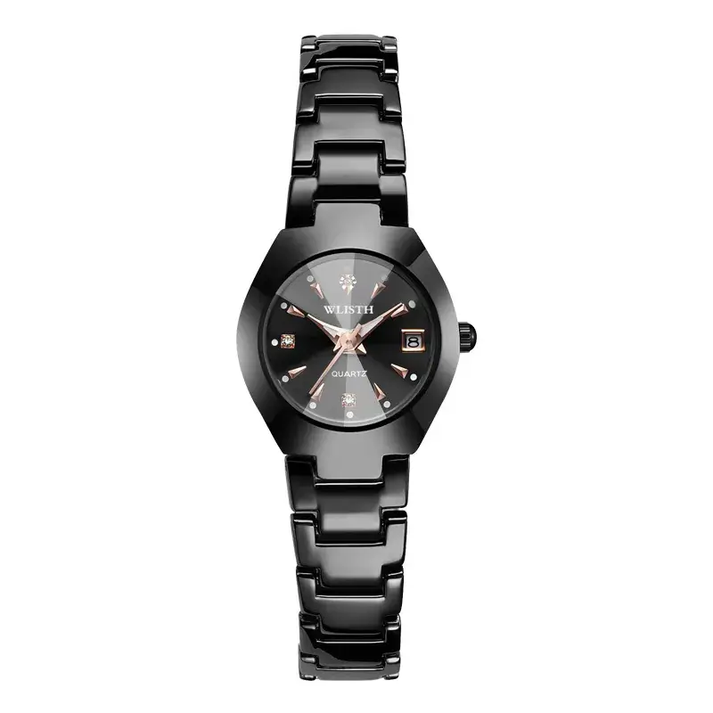 Walis Couple Watches Black Steel Band Waterproof Calendar Business Men's Watch Women's Steel Band Watch Trend Student Watch Wholesale - Image 6