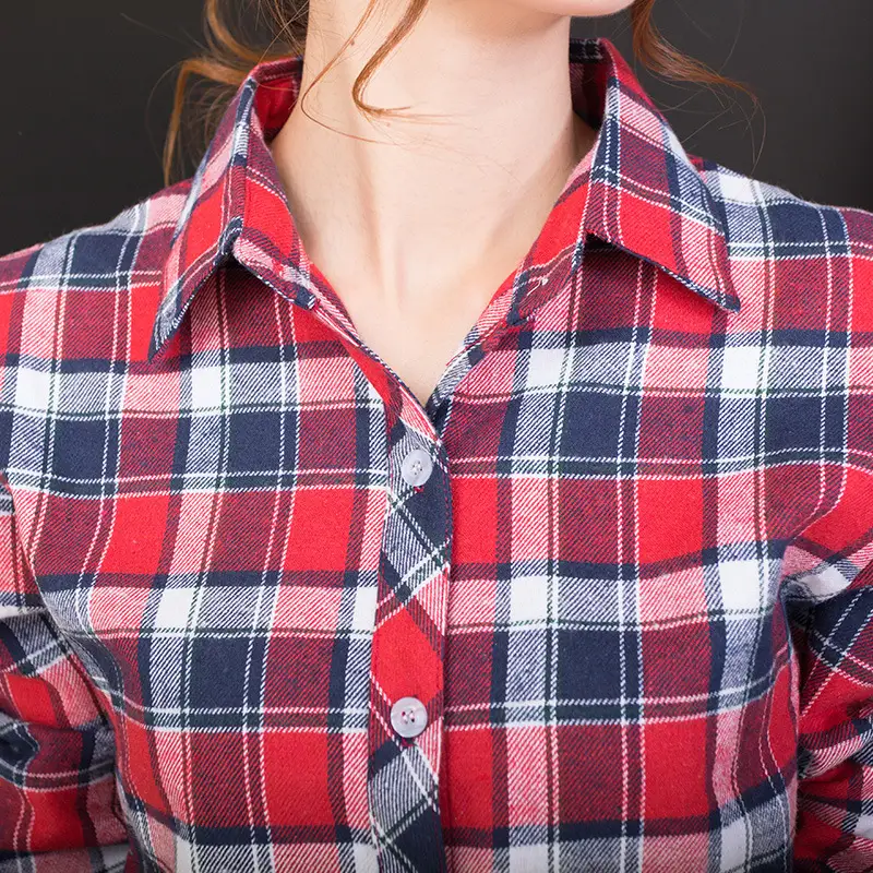 2023 Korean Style Plaid Cotton Shirt for Women - Image 8