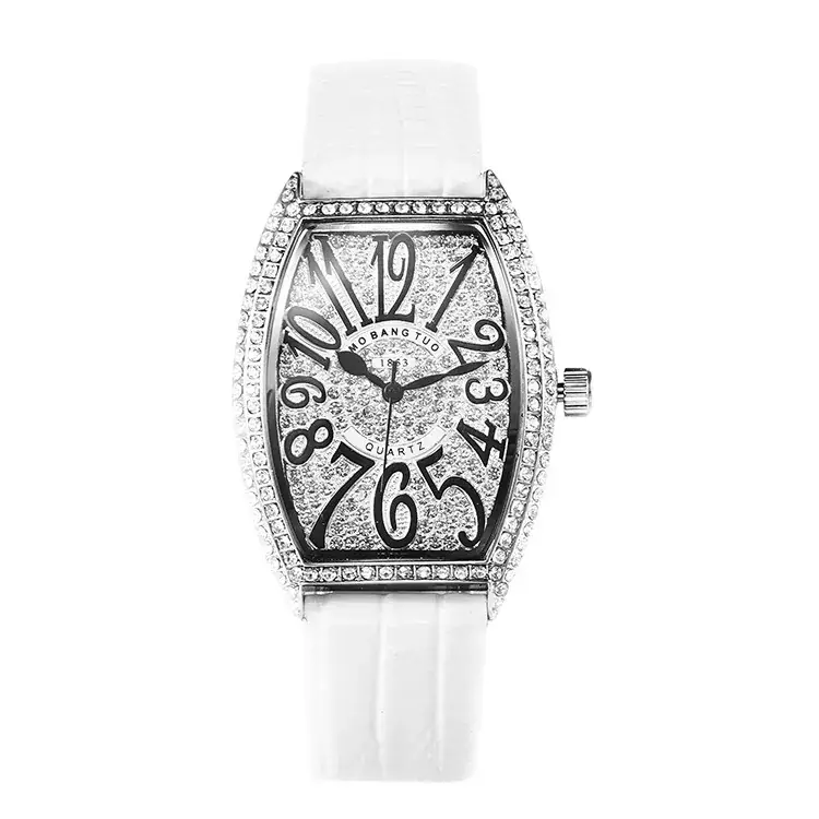 Purple Crocodile Leather Women's Quartz Watch with Diamond Face - Image 12