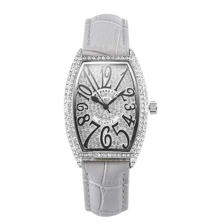 Purple Crocodile Leather Women's Quartz Watch with Diamond Face - Image 7