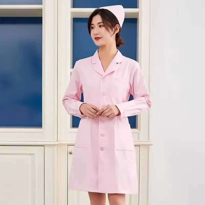Plus Size White Nurse Coat 100-150kg - Image 2