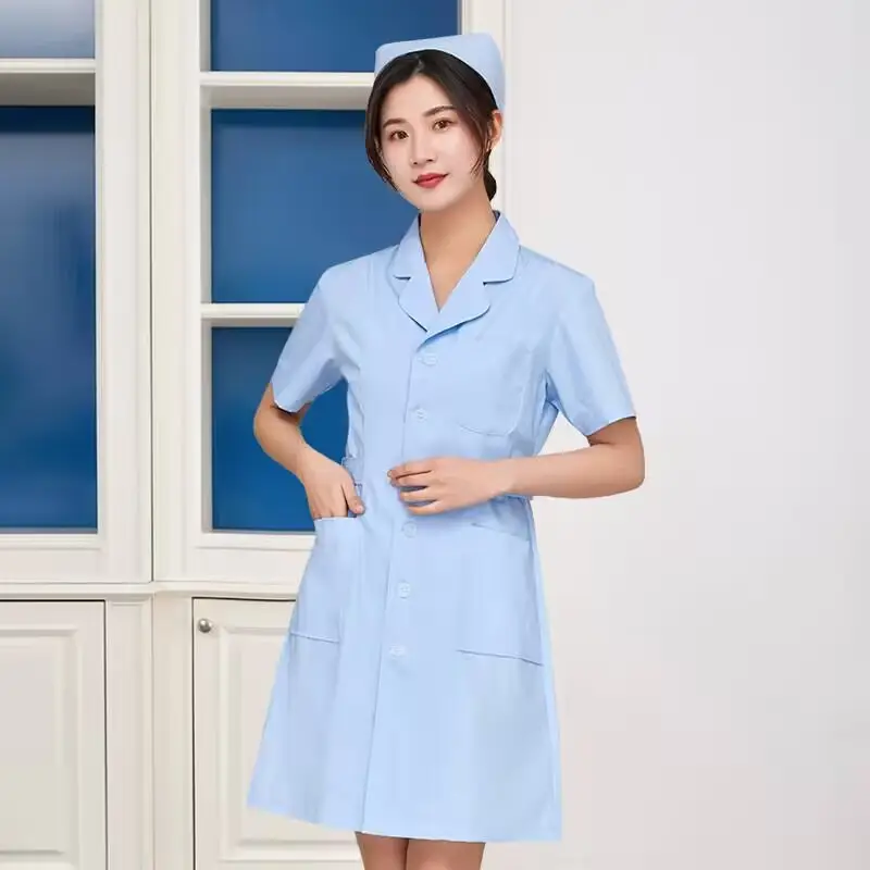 Plus Size White Nurse Coat 100-150kg - Image 4