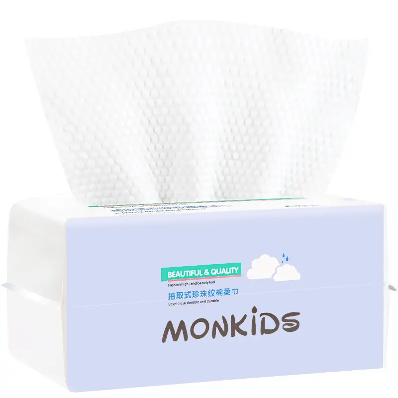 Monkids Disposable Face Towels 100pcs Thickened Pearl - Image 5