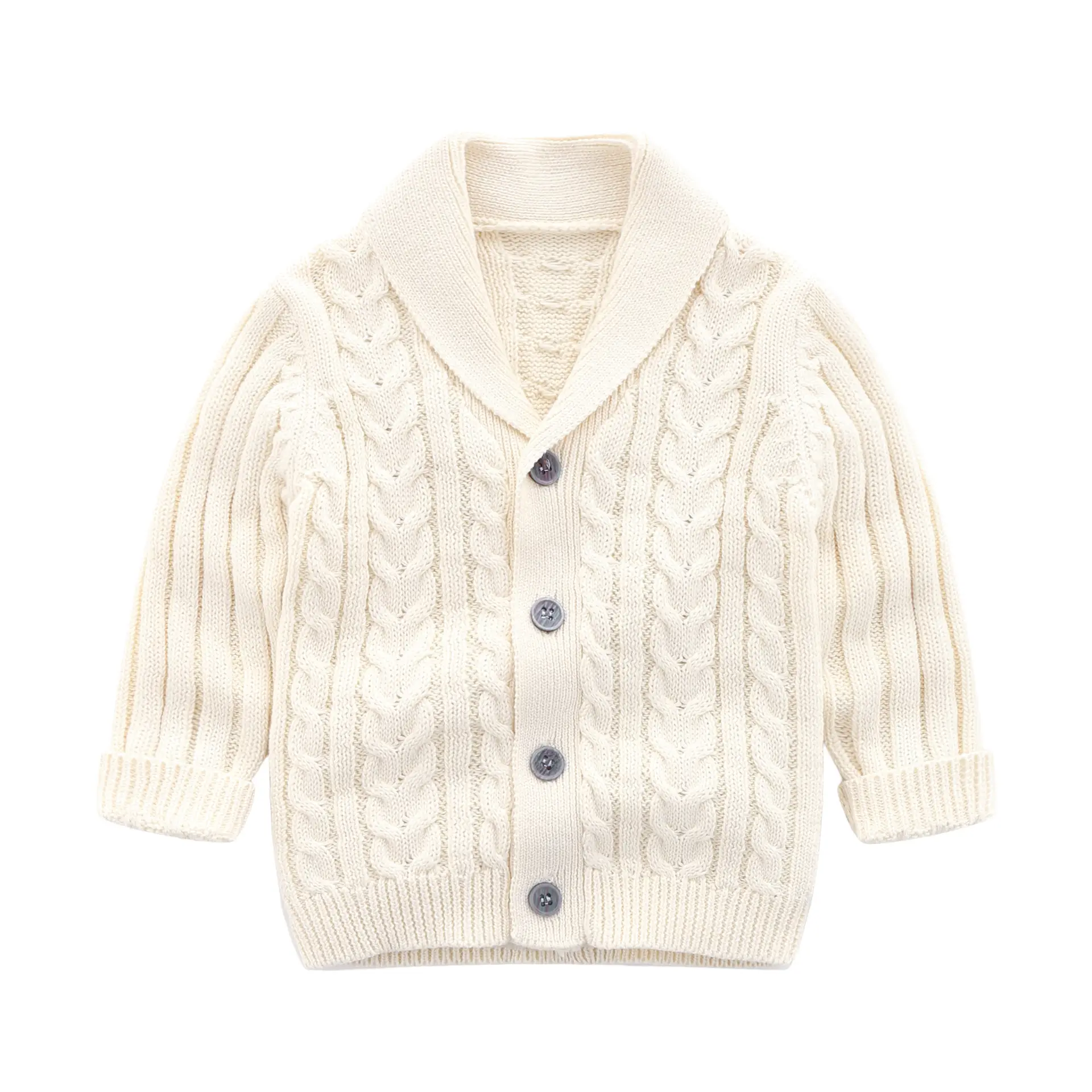 Baby Cardigan Cream Knit Winter Warm Baby Boy Wear - Image 5
