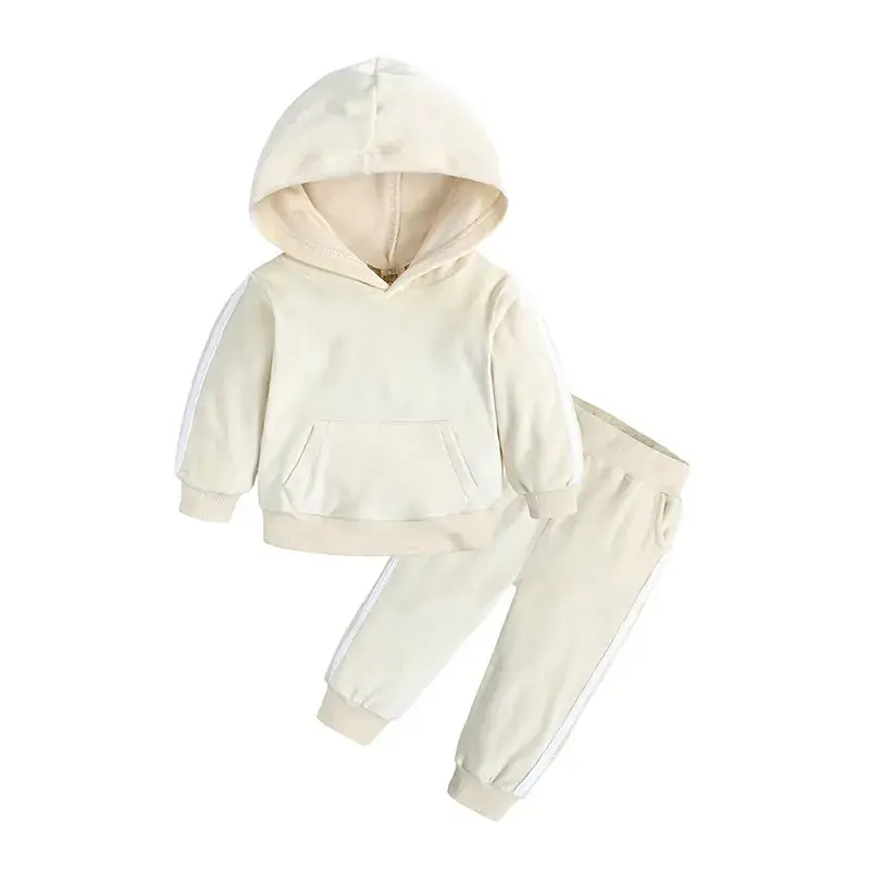 Children's Black Hoodie Track Suit Set Spring Autumn Wear - Image 5