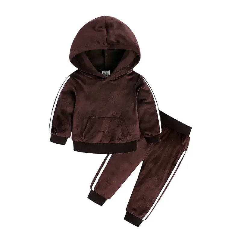 Children's Black Hoodie Track Suit Set Spring Autumn Wear - Image 6