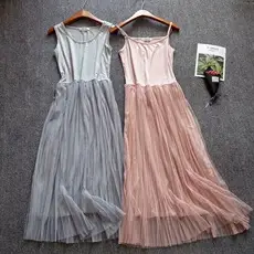 Fairy Long Mesh Dress with Lace Base & Modal Skirt — feature 3