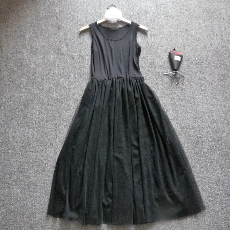 Fairy Long Mesh Dress with Lace Base & Modal Skirt