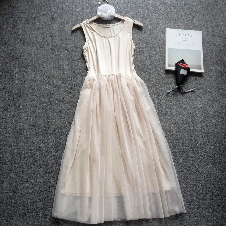 Fairy Long Mesh Dress with Lace Base & Modal Skirt