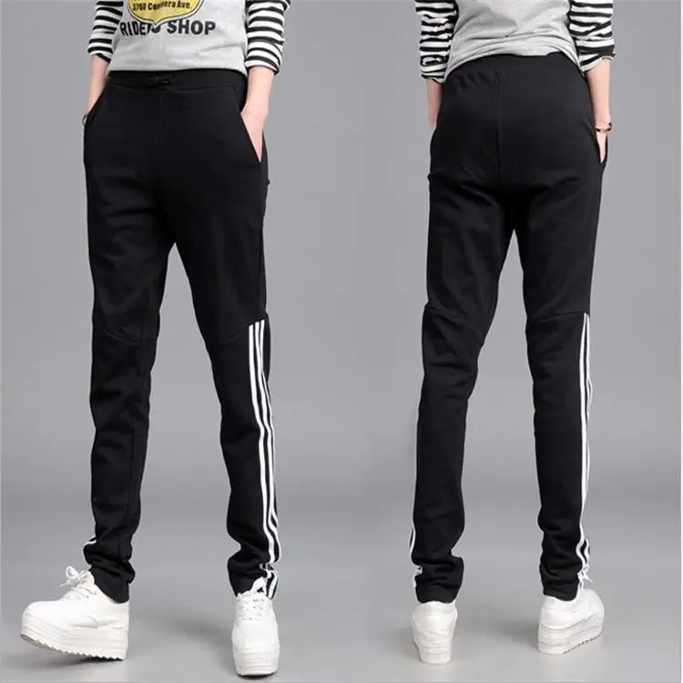 Men Three Stripe Sweatpants Blue Cotton Jogger Plus Size - Image 14