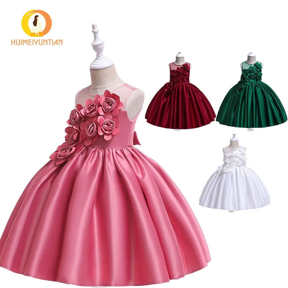 2024 Pink 3D Flower Mesh Dress for Girls - Image 10