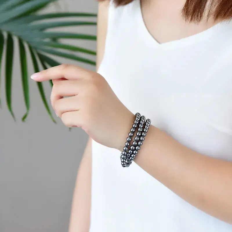 Jingyao Natural Terahertz Stone Bracelet 4-16mm Cross-Border - Image 22
