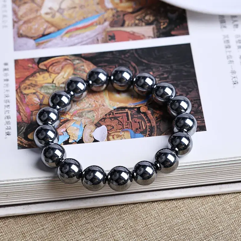 Jingyao Natural Terahertz Stone Bracelet 4-16mm Cross-Border - Image 12