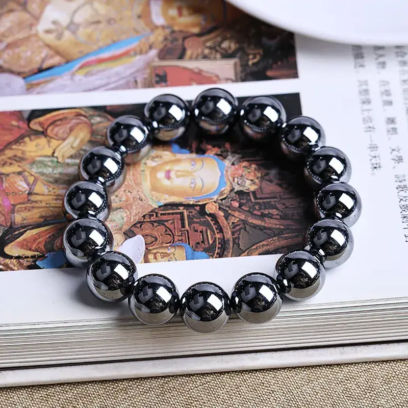 Jingyao Natural Terahertz Stone Bracelet 4-16mm Cross-Border - Image 14