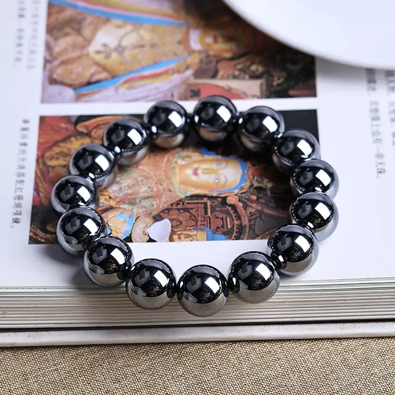 Jingyao Natural Terahertz Stone Bracelet 4-16mm Cross-Border - Image 16