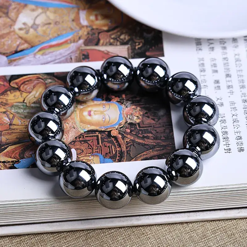 Jingyao Natural Terahertz Stone Bracelet 4-16mm Cross-Border - Image 17