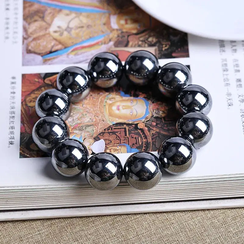 Jingyao Natural Terahertz Stone Bracelet 4-16mm Cross-Border - Image 18