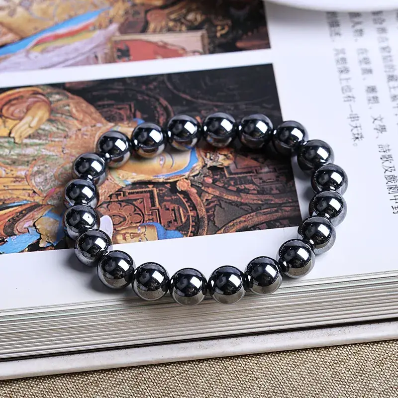 Jingyao Natural Terahertz Stone Bracelet 4-16mm Cross-Border - Image 8