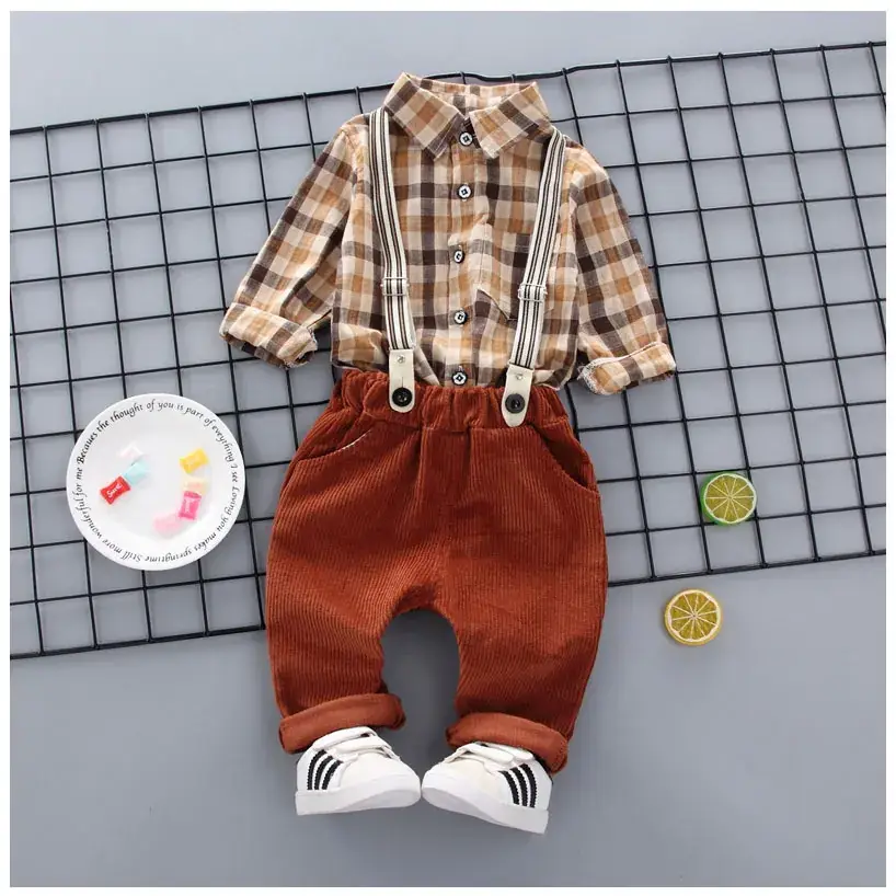 Boys Plaid Shorts Set 0-4 Years Spring Wear - Image 6