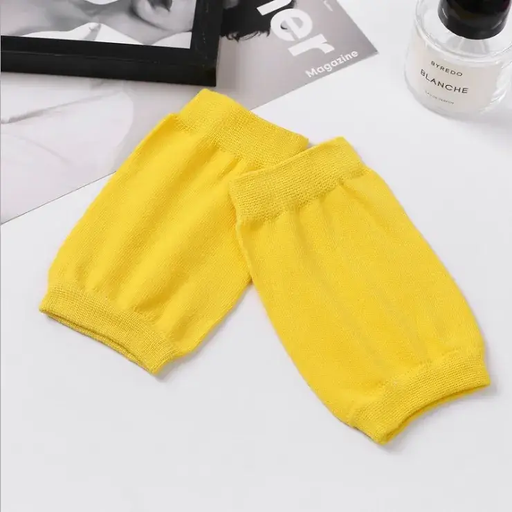 Children's Cotton Elbow Knee Socks Beige Spring Summer - Image 4