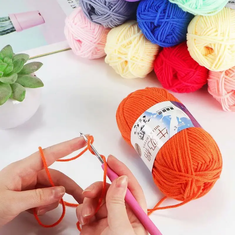 Milk cotton wool Tang five-strand bulked acrylic yarn hand-knitted crochet baby coarse wool factory wholesale