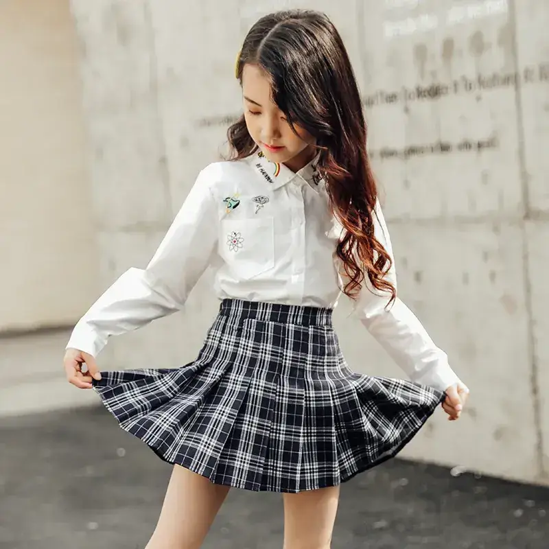 2025 Korean Style Plaid Skirt for Girls Middle Large - Image 6