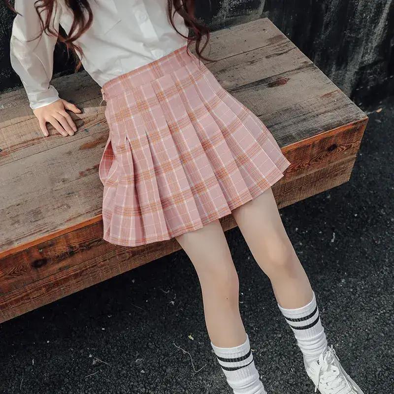 2025 Korean Style Plaid Skirt for Girls Middle Large - Image 7