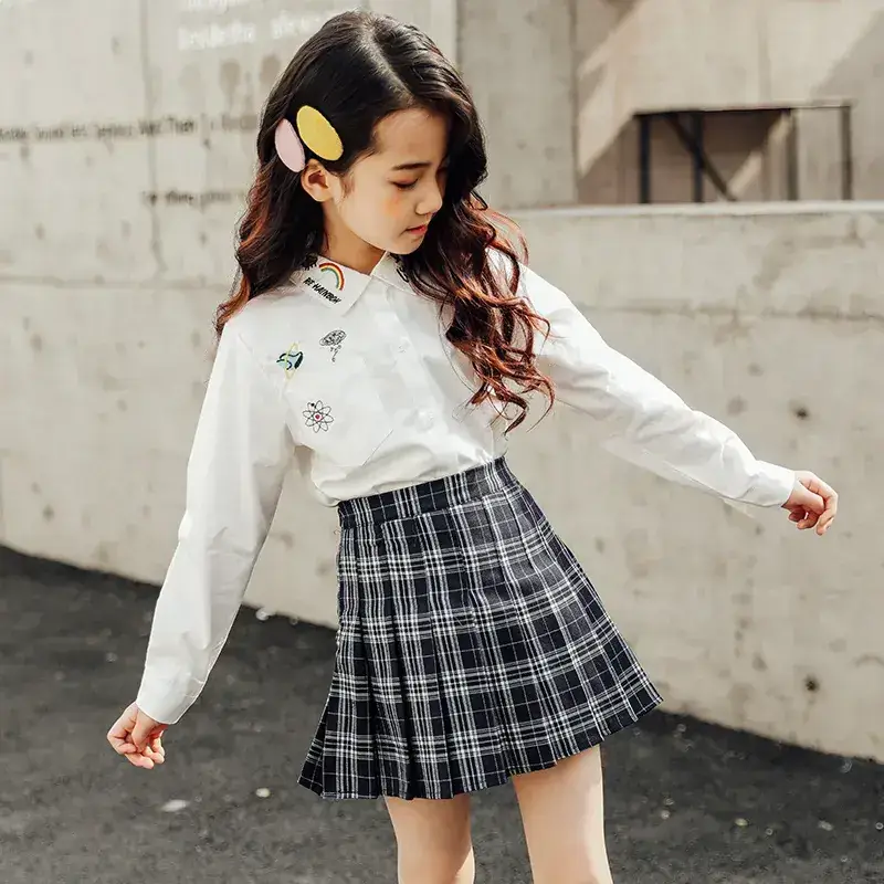 2025 Korean Style Plaid Skirt for Girls Middle Large - Image 2
