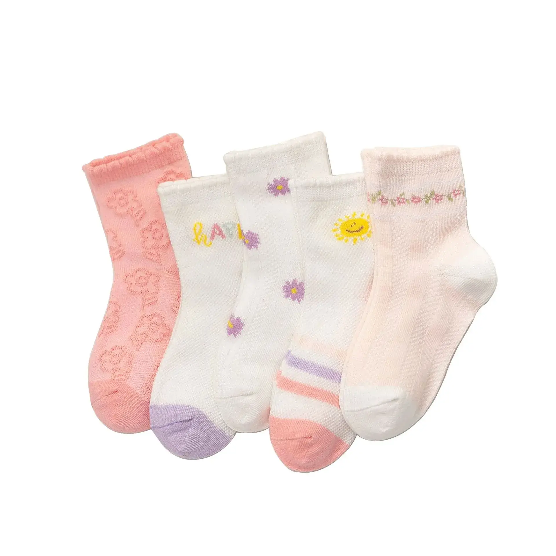 25 Pcs Cute Mesh Boat Socks for Kids Spring Summer - Image 36
