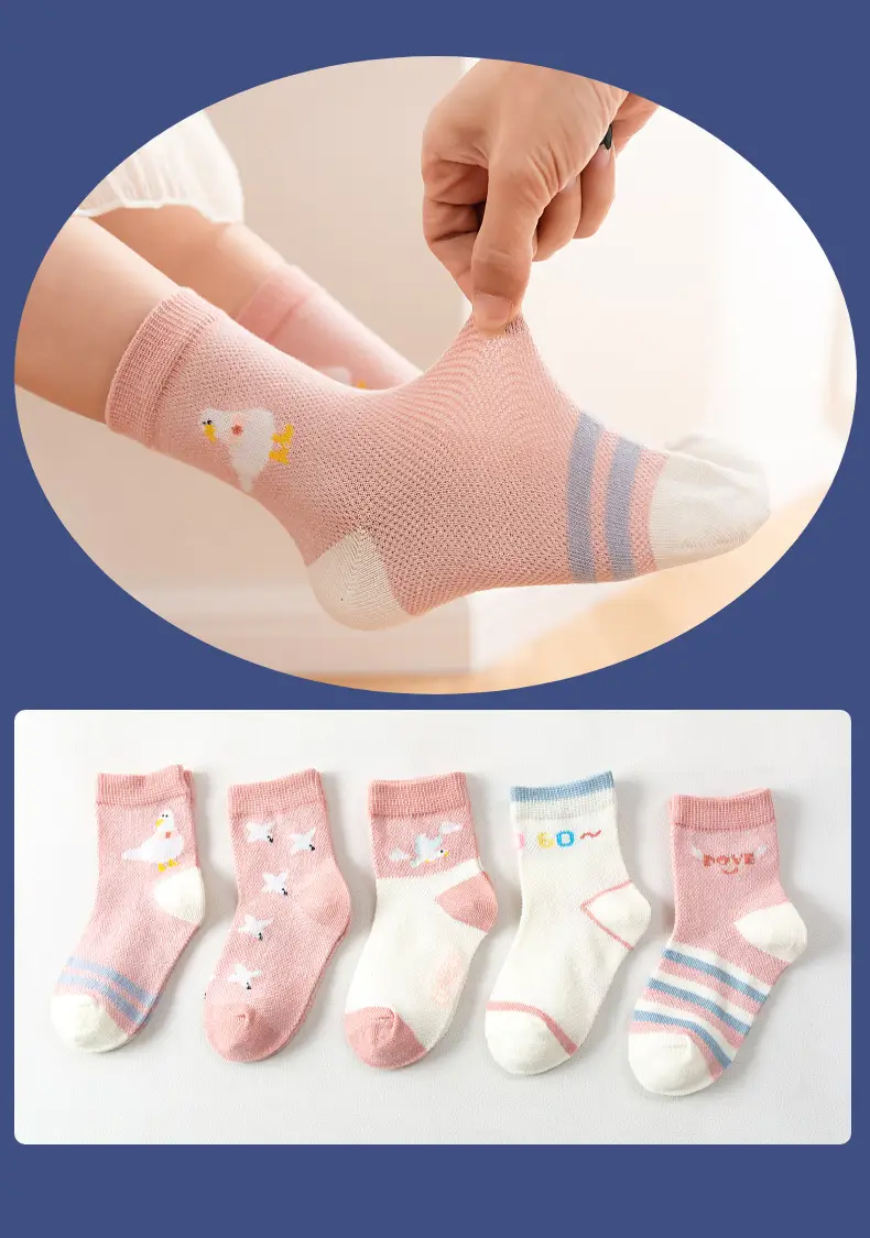 25 Pcs Cute Mesh Boat Socks for Kids Spring Summer — feature 18