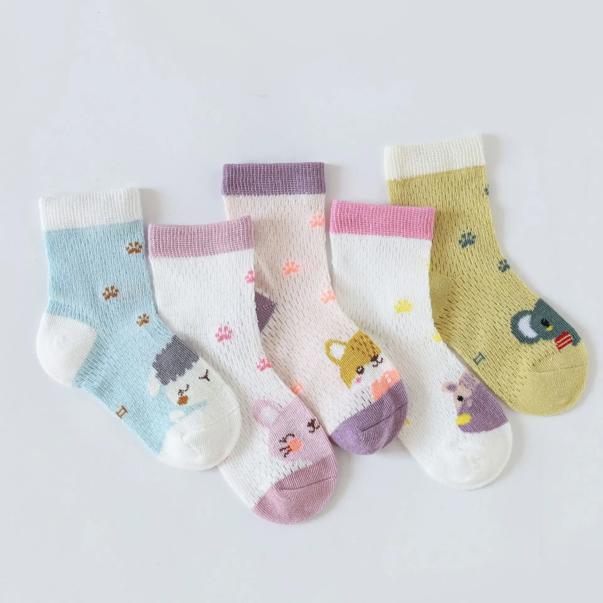 25 Pcs Cute Mesh Boat Socks for Kids Spring Summer - Image 10