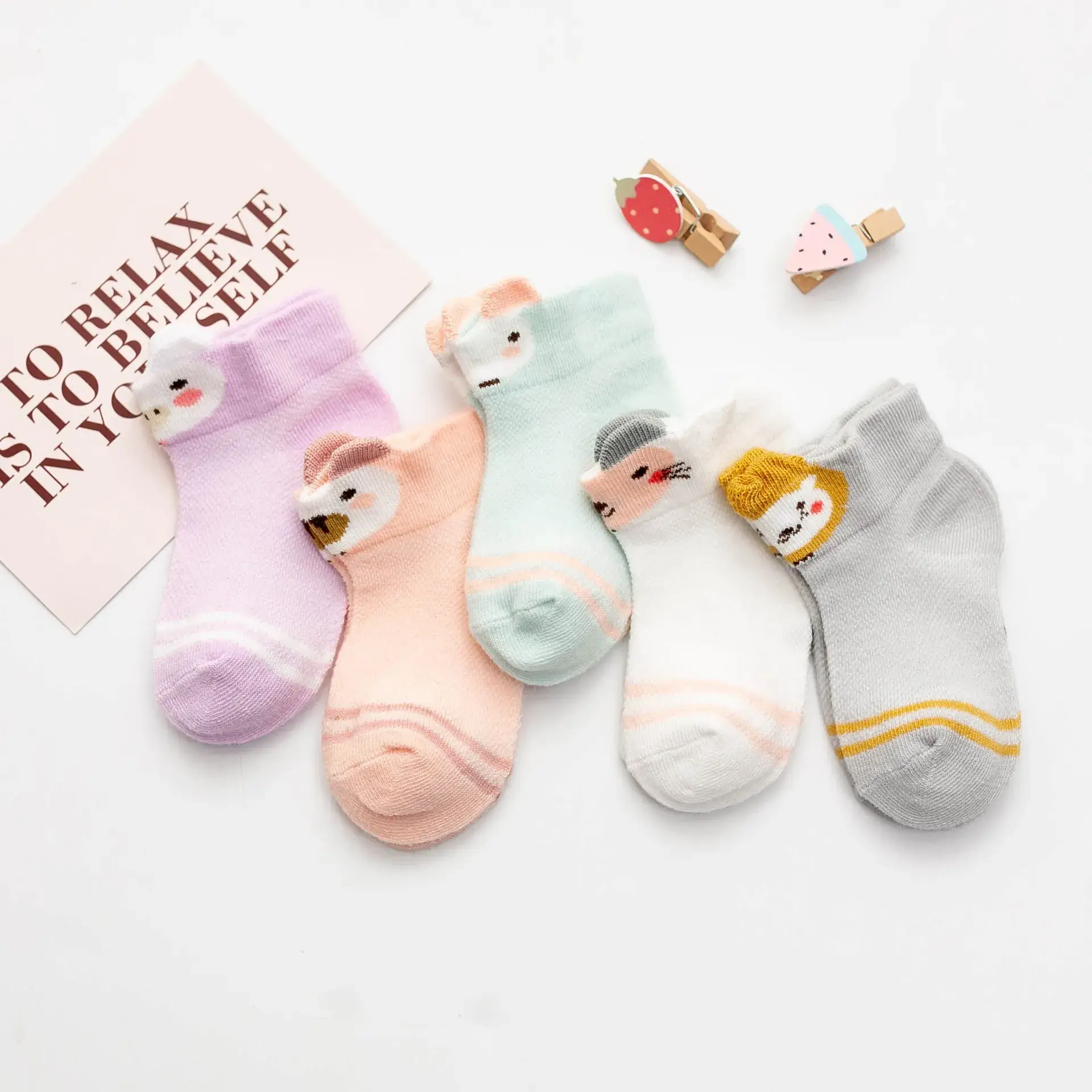 25 Pcs Cute Mesh Boat Socks for Kids Spring Summer - Image 21