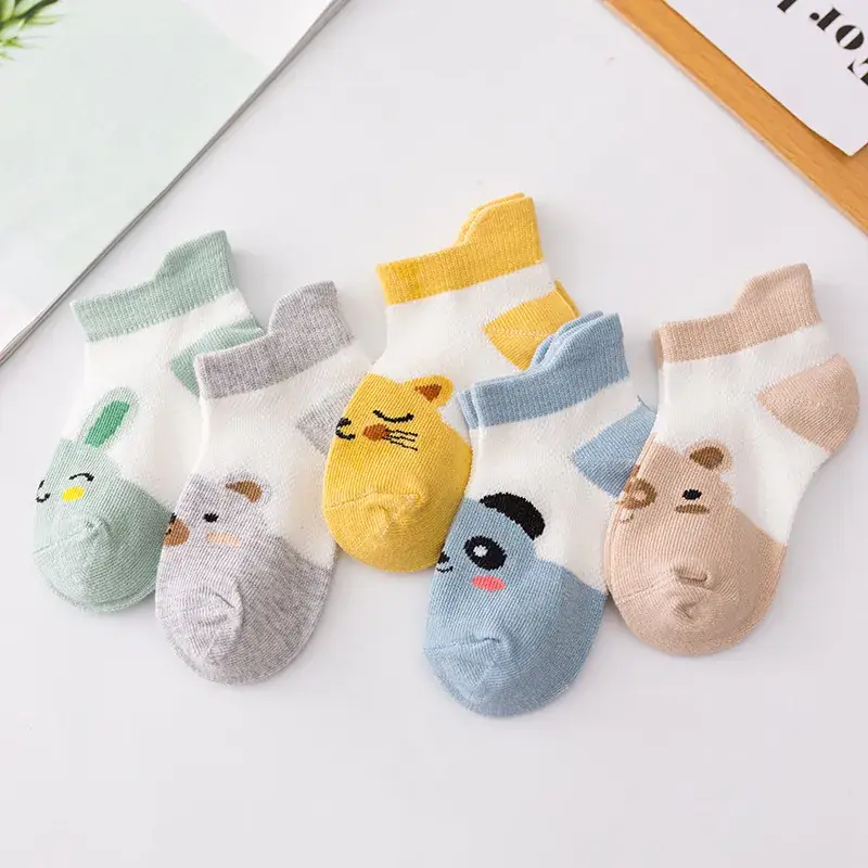 25 Pcs Cute Mesh Boat Socks for Kids Spring Summer - Image 25
