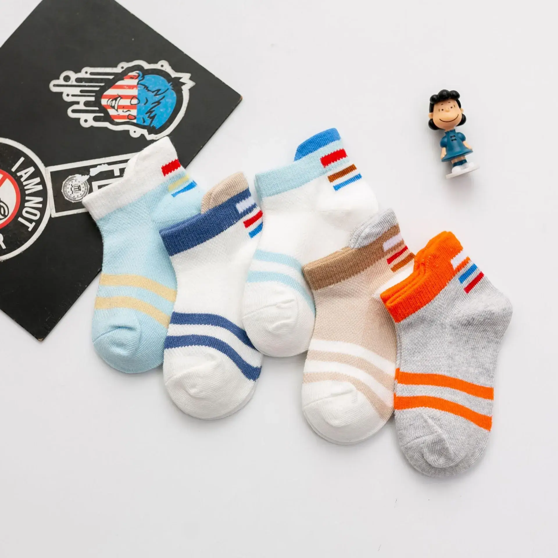 25 Pcs Cute Mesh Boat Socks for Kids Spring Summer - Image 26