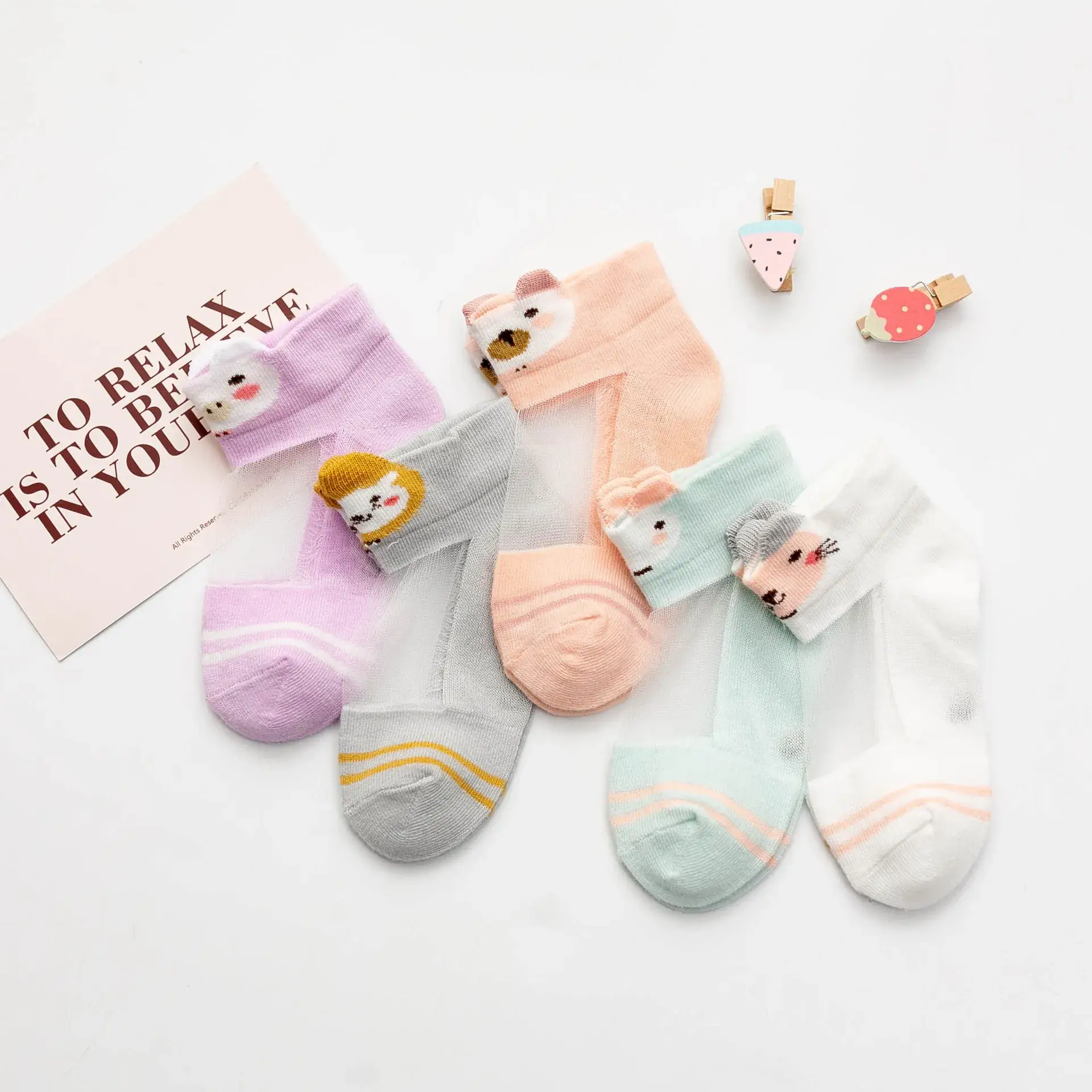 25 Pcs Cute Mesh Boat Socks for Kids Spring Summer - Image 31