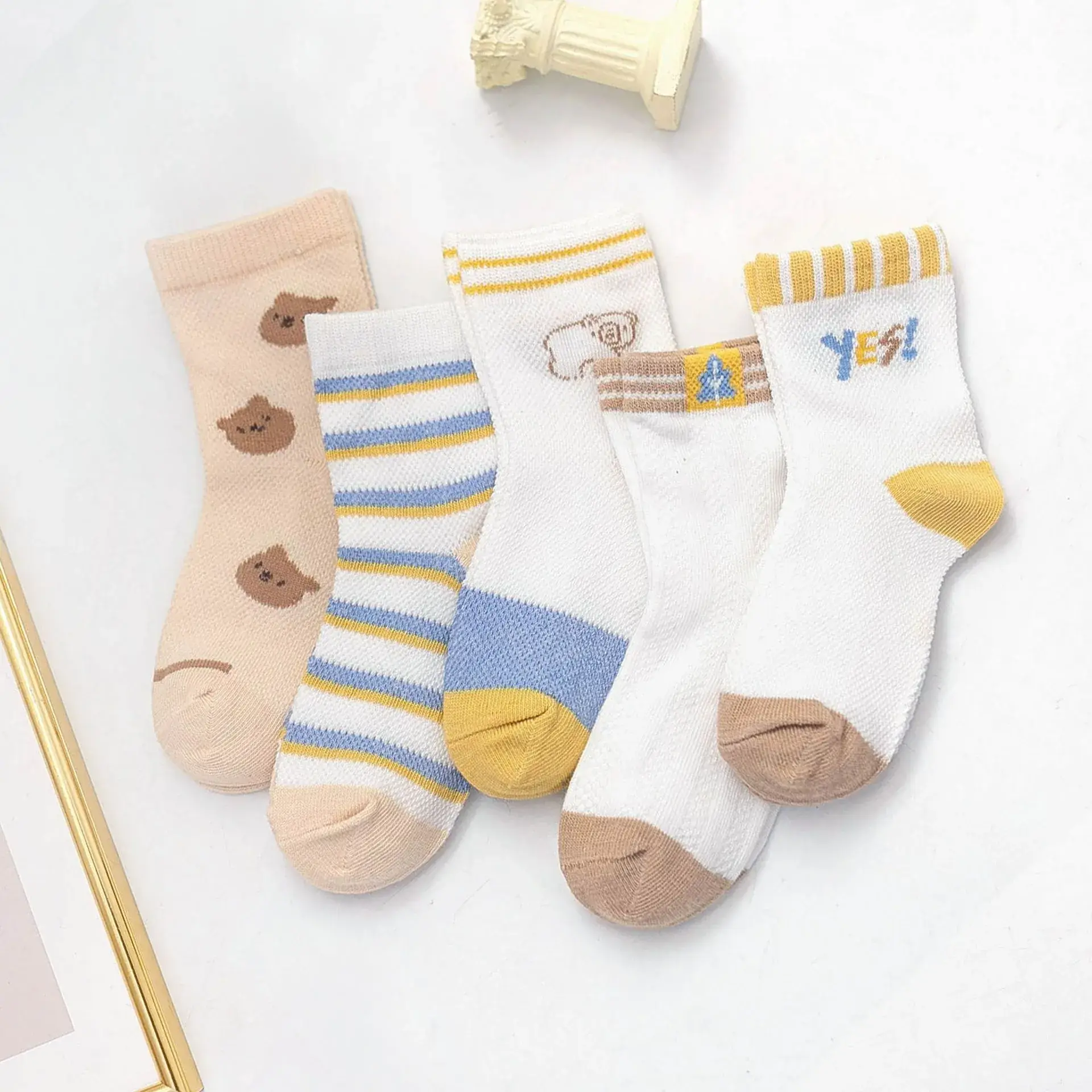 25 Pcs Cute Mesh Boat Socks for Kids Spring Summer - Image 4