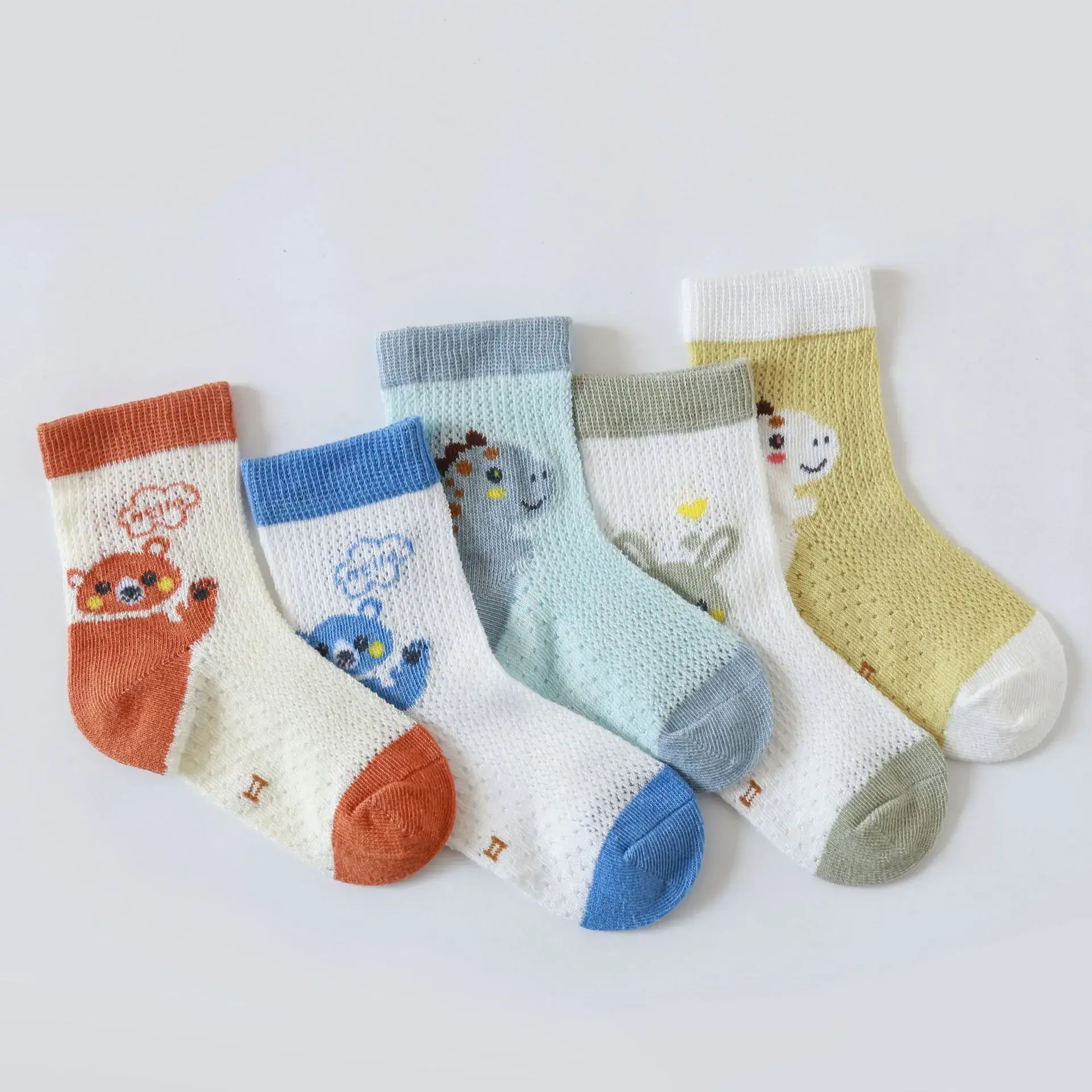 25 Pcs Cute Mesh Boat Socks for Kids Spring Summer - Image 9