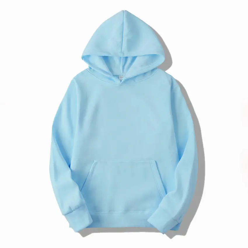 Men's Grey Fleece Hoodie Blank Embryo Shirt