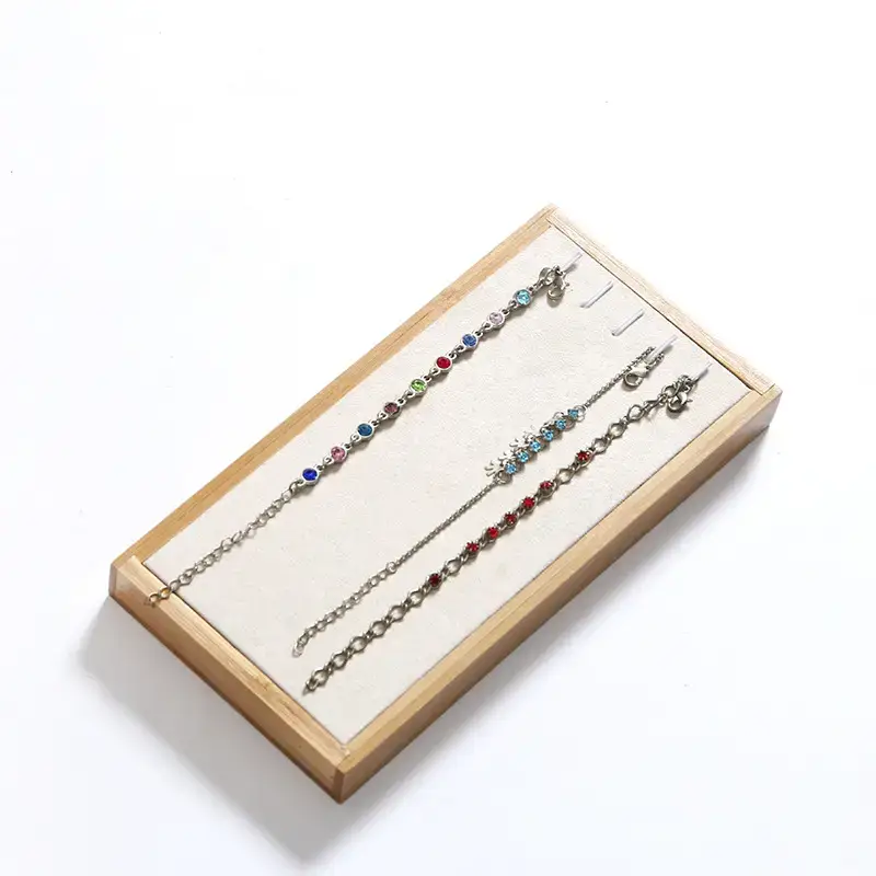Natural Bamboo Jewelry Display Tray for Necklaces Rings Earrings - Image 4