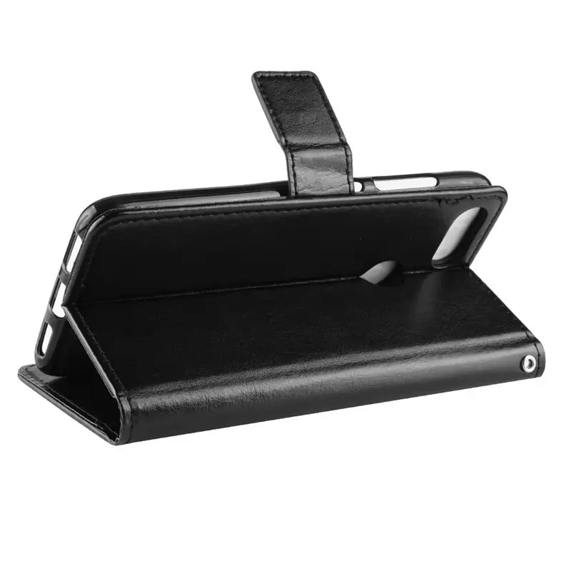Asus Zenfone Max Plus M1 Leather Flip Phone Case Black