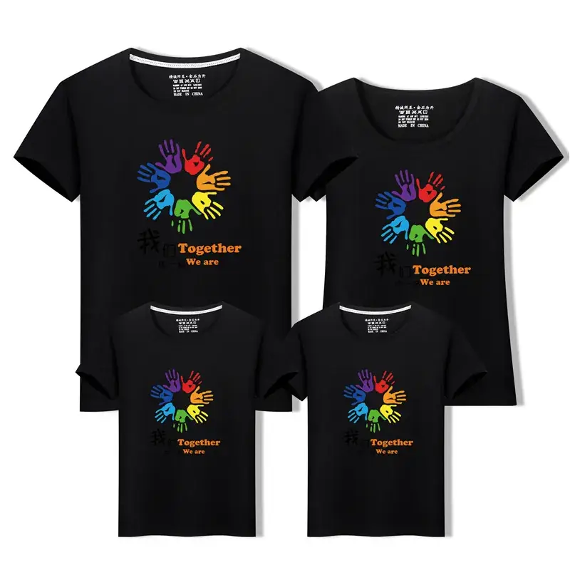 Family T-Shirt Set for Kids 2023 Pure Cotton Summer - Image 4