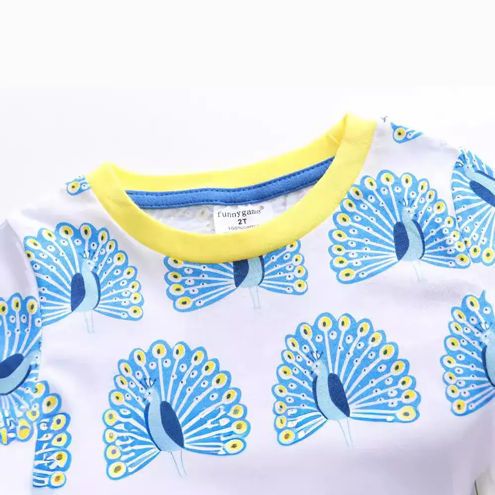 Spring Girls Cotton Lady Dress Yellow Striped