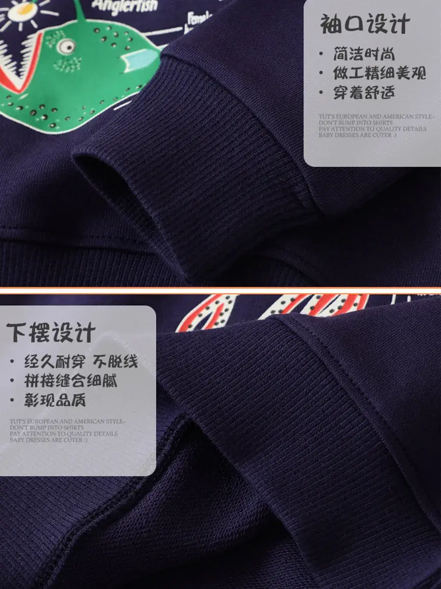 Autumn Long Sleeve Cartoon Pullover for Boys - Image 4