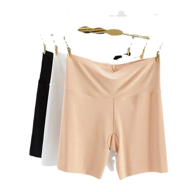 Ice Silk Safety Pants Summer Plus Fat Ladies Seamless High Waist Lace Underwear Anti-Light Three-Point Leggings Wholesale - Image 11