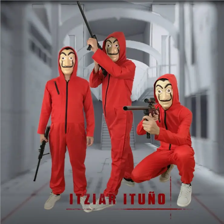 Red Hooded Mask Cosplay Suit for Fans