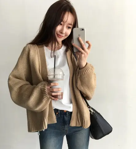 Spring Women Knitted Cardigan 2025 Lazy Loose Short - Image 3