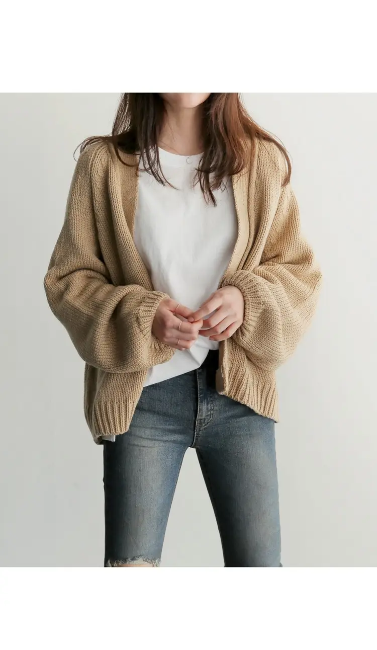 Spring Women Knitted Cardigan 2025 Lazy Loose Short — feature 2