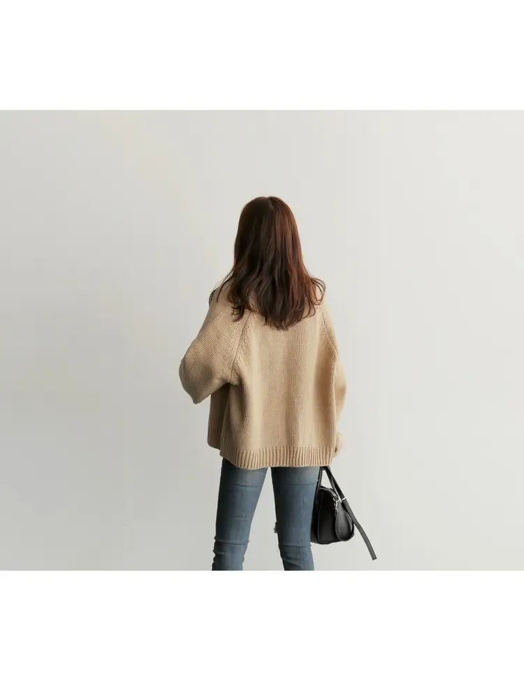 Spring Women Knitted Cardigan 2025 Lazy Loose Short — feature 5
