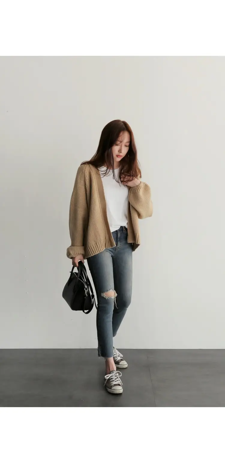 Spring Women Knitted Cardigan 2025 Lazy Loose Short — feature 6